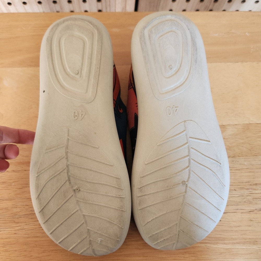Cat Slip On Art Deco Colorful Shoes Size 9.5 Pet Kitty Unique - Picture 7 of 7